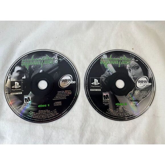 Syphon Filter 2 Playstation PS1 Video Game Discs Only Tested & Works Very Clean - Picture 1 of 6